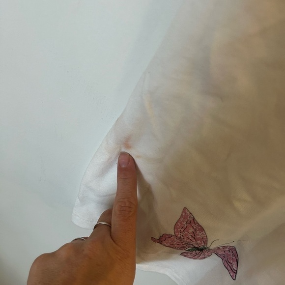 Vintage Bizzit Modest butterfly dress with tie back large - Picture 7 of 8